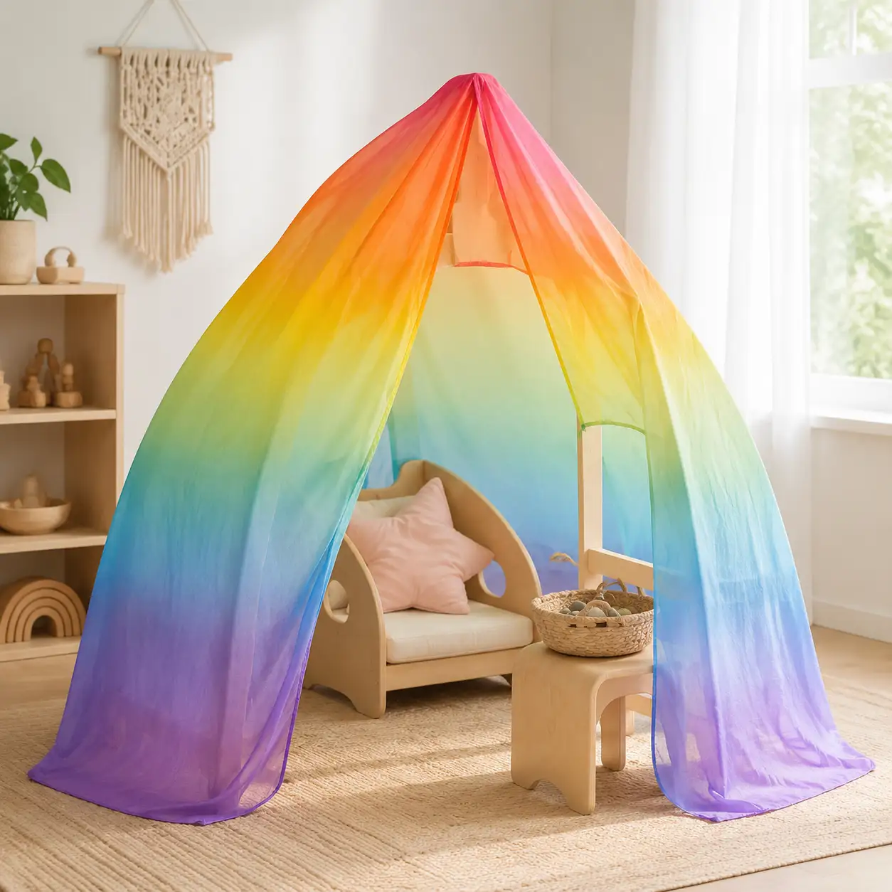Sarah’s Silks Enchanted Playsilk (Rainbow)