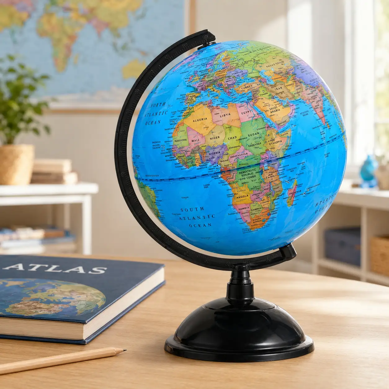 KISEER 8 Inch World Globe with Stand