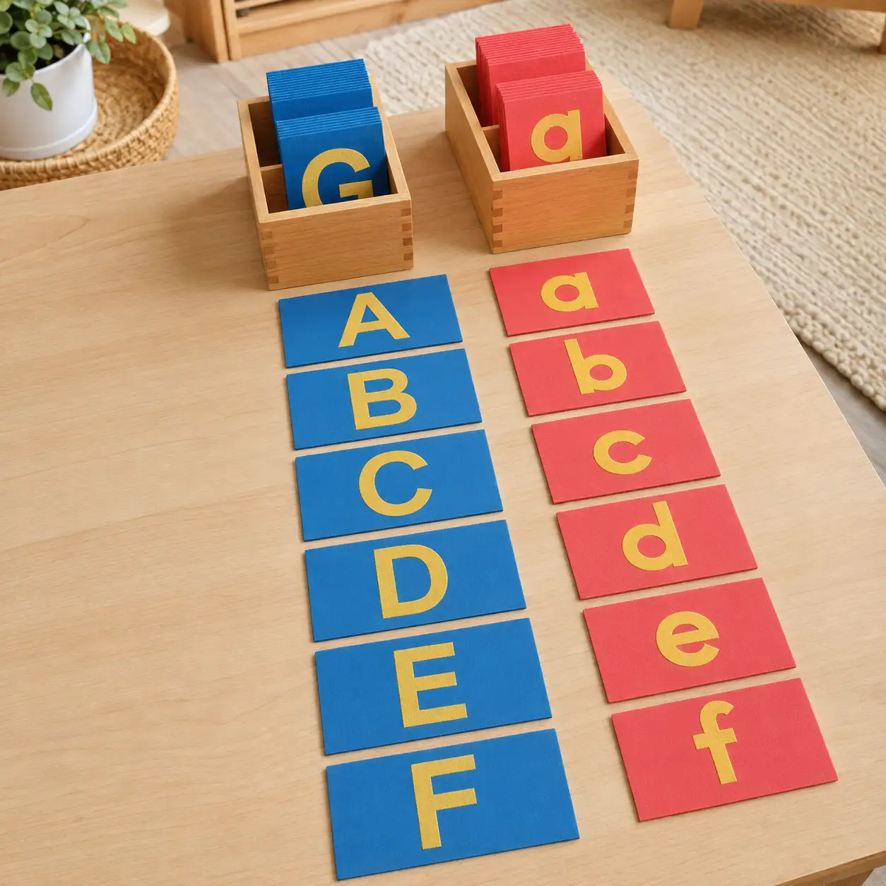 Sandpaper Letters, Lower and Capital Case