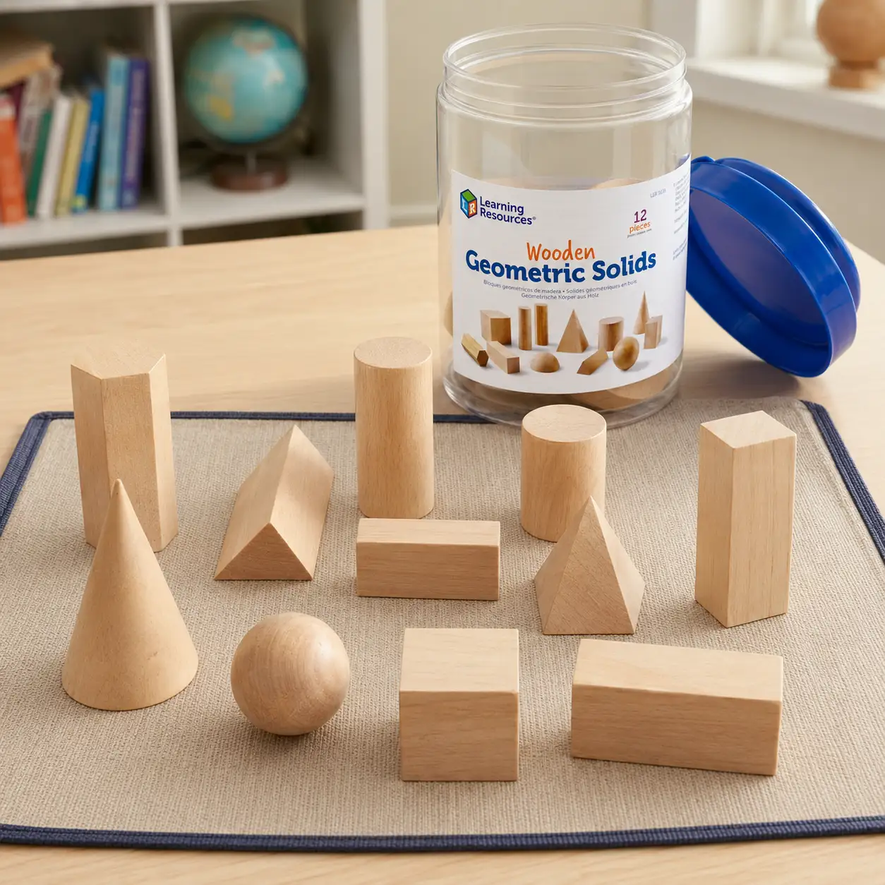 Wooden Geometric Solids Set
